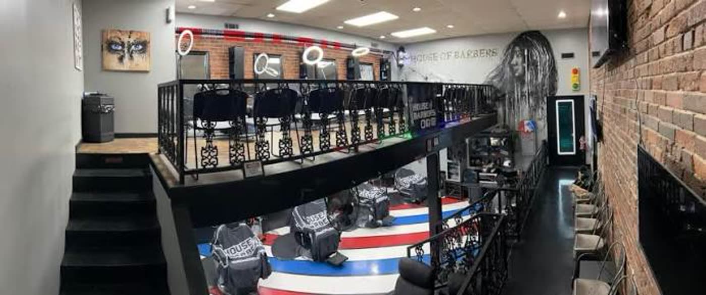Interior of House of Barbers in Fort Smith, Arkansas